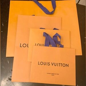 Authentic Louis Vuitton paper Shopping bags packaging